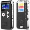 KouRy 8GB Digital Voice Recorder, Portable USB Rechargeable Voice Recorder,Digital Audio and MP3 Player for Meetings, Interviews and Lectures (Colour: Black) view 2