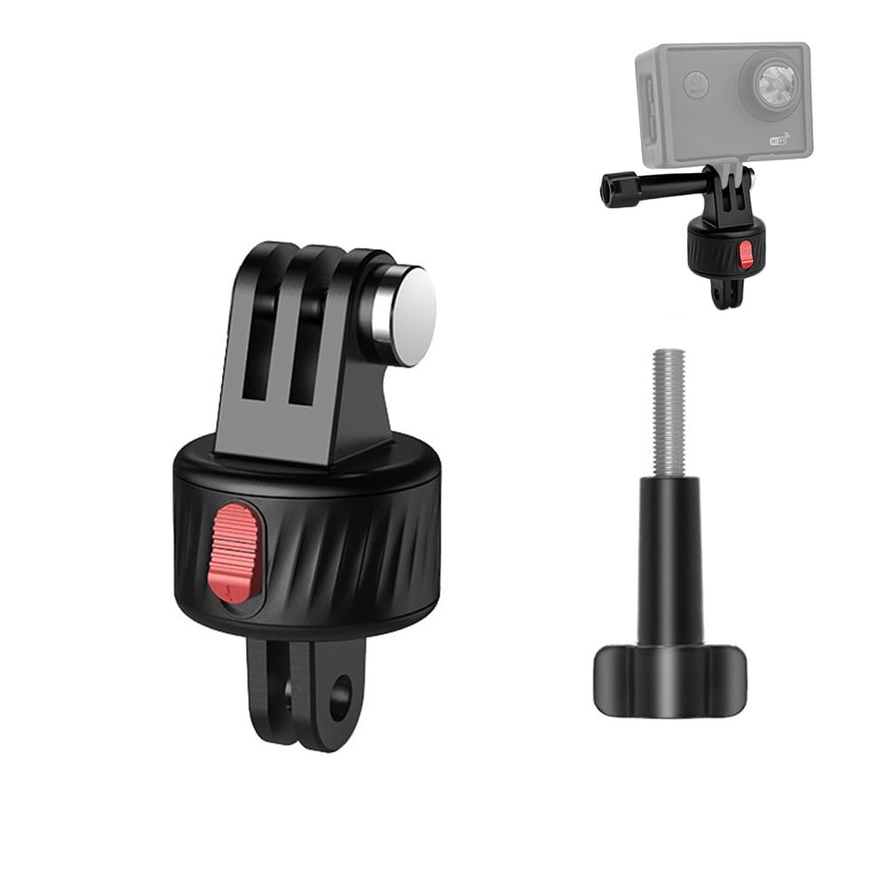 Andoer Magnetic Suction Cup Adapter, Tripod Adapter, Quick Release Base Mount, Screw-Free with Magnetic Base, Compatible with /10/9/8/7 Insta 360 AKASO DJI Action Camera