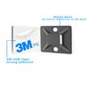 3/4" Zip Tie Mounts - 240PCS Self Adhesive Cable Tie Mounts Wire Cable Anchors Squares Holders for Cable Management Outdoor Indoor (240PCS- 3/4INCH, Black) view 2