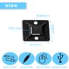 3/4" Zip Tie Mounts - 240PCS Self Adhesive Cable Tie Mounts Wire Cable Anchors Squares Holders for Cable Management Outdoor Indoor (240PCS- 3/4INCH, Black) view 3