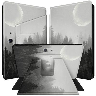 BPQOJB for Microsoft Surface Pro 9 Case 360 Degree Rotating PU Leather Smart Cover with Adjustable Stand & Auto Wake/Sleep Tablet Case for Microsoft Surface Pro 9 13 inch 2022 - Forest