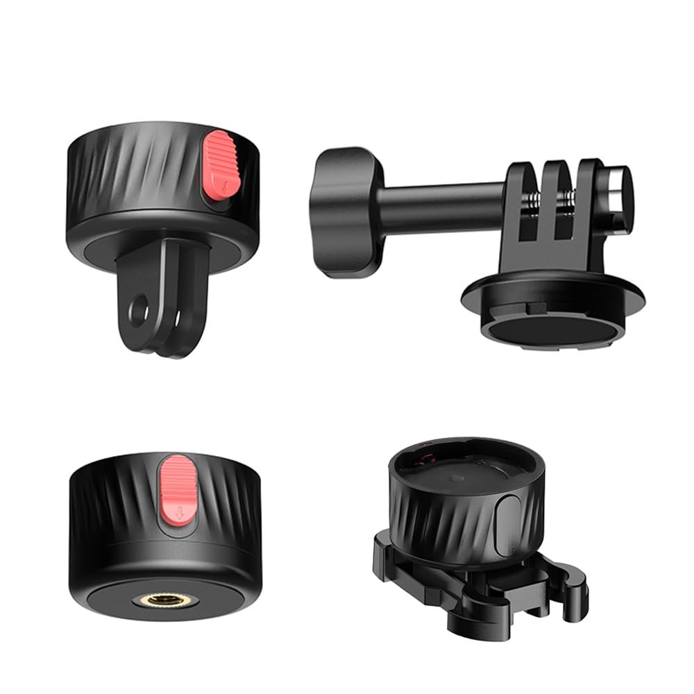 Andoer Magnetic Suction Cup Adapter, Tripod Adapter, Quick Release Base Mount, Magnetic Base + Magnetic Base + 1/4 Magnetic Base, Compatible with 11/10/9/8/7 Insta 360 AKASO DJI Action