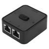2 Port Gigabit Network Switch, RJ45 CAT6 Port Gigabit Ethernet Switch 2 in 1 Out, Network Key Press Switch Splitter Selector Box view 1