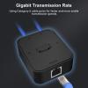 2 Port Gigabit Network Switch, RJ45 CAT6 Port Gigabit Ethernet Switch 2 in 1 Out, Network Key Press Switch Splitter Selector Box view 3