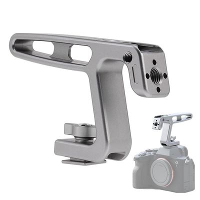 Andoer Mini Top Trade Camera Top Hand Grip with Cold Shoe Mount, Positioning Hole, Compatible with Camera Cage, Sports Camera for Vlogging Live Streaming
