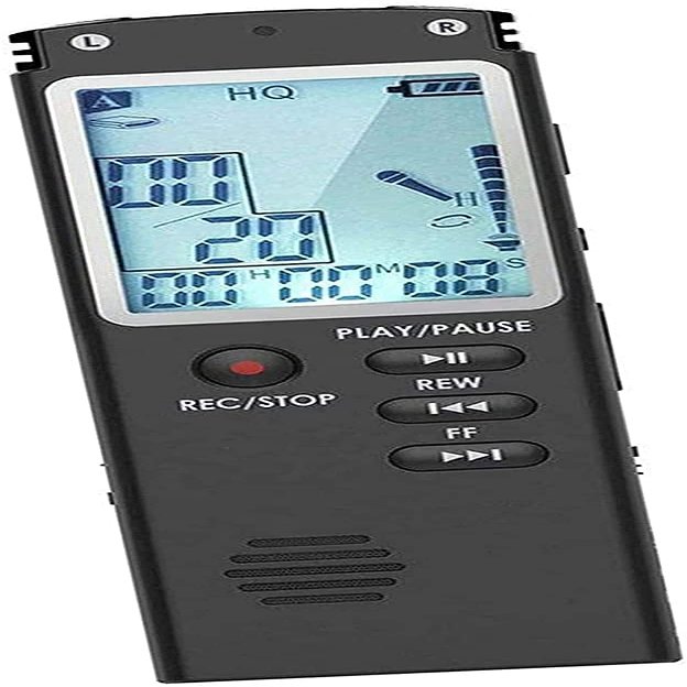 KouRy 16GB Digital Voice Recorder Voice Activated Recorder with Playback, USB Rechargeable - Tape Recorder for Lectures, Meetings, Interviews, Mini Audio Recorder MP3