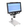 12MP Digital USB Microscope 1600X Coin Microscope with 9 Screen, 1080P Soldering Microscope for Adult with Adjustable Stand and LED Fill Light, 100240V(US Plug) view 3
