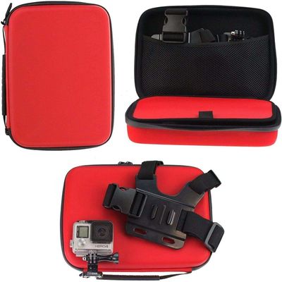Navitech Red Action Camera Hard Case - Compatible with SJCAM SJ8 Dual Screen 4K Action Camera