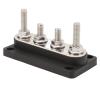HEAVY DUTY 4 Studs Power Distribution Block for Cars Trucks Marine Boats Tidy Wiring and 150A Maximum Current Nylon + PC + Brass Material, 12-48 V Voltage (Black) view 3