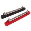 2pcs 12 Terminal Bus Bar 48V 150A Low Good Conductivity Power Distribution Block for Cars, RVs, Ships ABS + Zinc Alloy + Plated Brass view 3