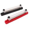2pcs 12 Terminal Bus Bar 48V 150A Low Good Conductivity Power Distribution Block for Cars, RVs, Ships ABS + Zinc Alloy + Plated Brass view 4