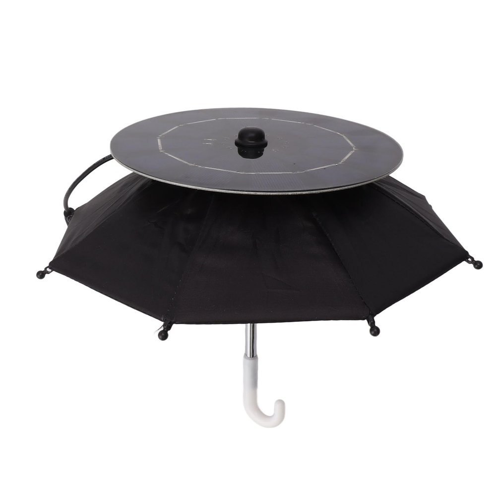 10W Solar Panel Phone Umbrella, Portable Stand Umbrella, Rain Phone Umbrella with Phone Solar Charger for Shading Art Decoration Food Delivery Riding Phone Holder