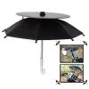 10W Solar Panel Phone Umbrella, Portable Stand Umbrella, Rain Phone Umbrella with Phone Solar Charger for Shading Art Decoration Food Delivery Riding Phone Holder view 3