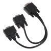 15Pin VGA Male To 2 Vga Svga Female Adapter Splitter Video Monitor Cable view 2