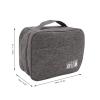 MINGZHE 9.4x7.1x3.5in Oxford Cloth Portable Cord Bag Electronic Accessories Carry Case Waterproof Electronic Storage Bag for Chargers Hard Drives Grey view 3
