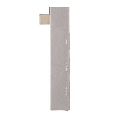 Pilipane Laptop Docking Station, Docking Station, Type C Docking Station, 3 in 1 Docking Station Type C to USB3 0 2USB2 0 5Gbps High Speed Aluminum Alloy Mini Docking Station