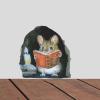 9pcs 3D Mouse Hole Wall Decals Cute Stickers Decorative Creative Pattern,for Living Room Nursery Bedroom Kids Room Home Wall DecorationA view 1