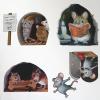 9pcs 3D Mouse Hole Wall Decals Cute Stickers Decorative Creative Pattern,for Living Room Nursery Bedroom Kids Room Home Wall Decoration,9pcs view 2