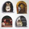 9pcs 3D Mouse Hole Wall Decals Cute Stickers Decorative Creative Pattern,for Living Room Nursery Bedroom Kids Room Home Wall Decoration,9pcs view 3