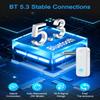 Ankilo Aux Bluetooth Adapter for Car, 2 in 1 Wireless Bluetooth 5.3 Transmitter Receiver, Built-in Mic Hands-Free Calls Crystal Clear Sound, for Cars Headphones Home Stereo, White view 2