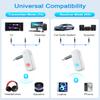 Ankilo Aux Bluetooth Adapter for Car, 2 in 1 Wireless Bluetooth 5.3 Transmitter Receiver, Built-in Mic Hands-Free Calls Crystal Clear Sound, for Cars Headphones Home Stereo, White view 3