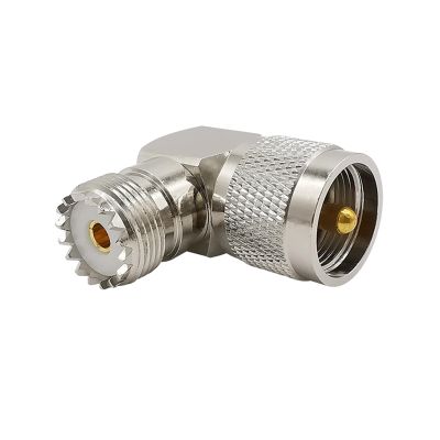 1Pcs UHF Male PL-259 PL259 pl;/UG to UHF Female SO-239 SO239 Jack L Shape Right Angle R/F Coax Coaxial Adapter Connector