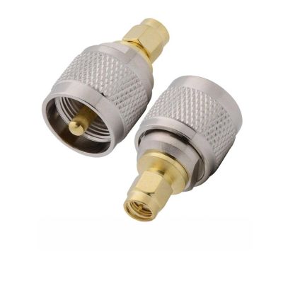 1Pcs UHF-SMA Connector UHF SO-239 PL-259 Male Female to SMA Male Female pl;/UG Jack Straight R/F Coaxial Adapter Converter Silver(B-1Pcs)