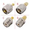 1Pcs UHF-SMA Connector UHF SO-239 PL-259 Male Female to SMA Male Female pl;/UG Jack Straight R/F Coaxial Adapter Converter Silver(B-1Pcs) view 3