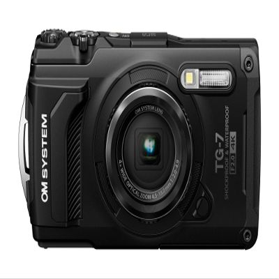OM SYSTEM Olympus Tough TG-7 Black Underwater Camera, Waterproof, Freeze Proof, High Resolution Bright, 4K Video 44x Macro Shooting (Successor Olympus TG-6)