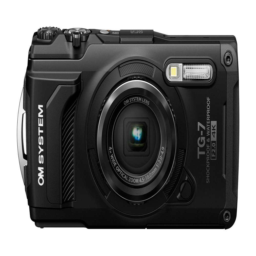OM SYSTEM Olympus Tough TG-7 Black Underwater Camera, Waterproof, Freeze Proof, High Resolution Bright, 4K Video 44x Macro Shooting (Successor Olympus TG-6)