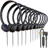 300 Pack Bulk Wired On-Ear Leather Headphones with Microphone and 3.5mm Connector, Black view 1