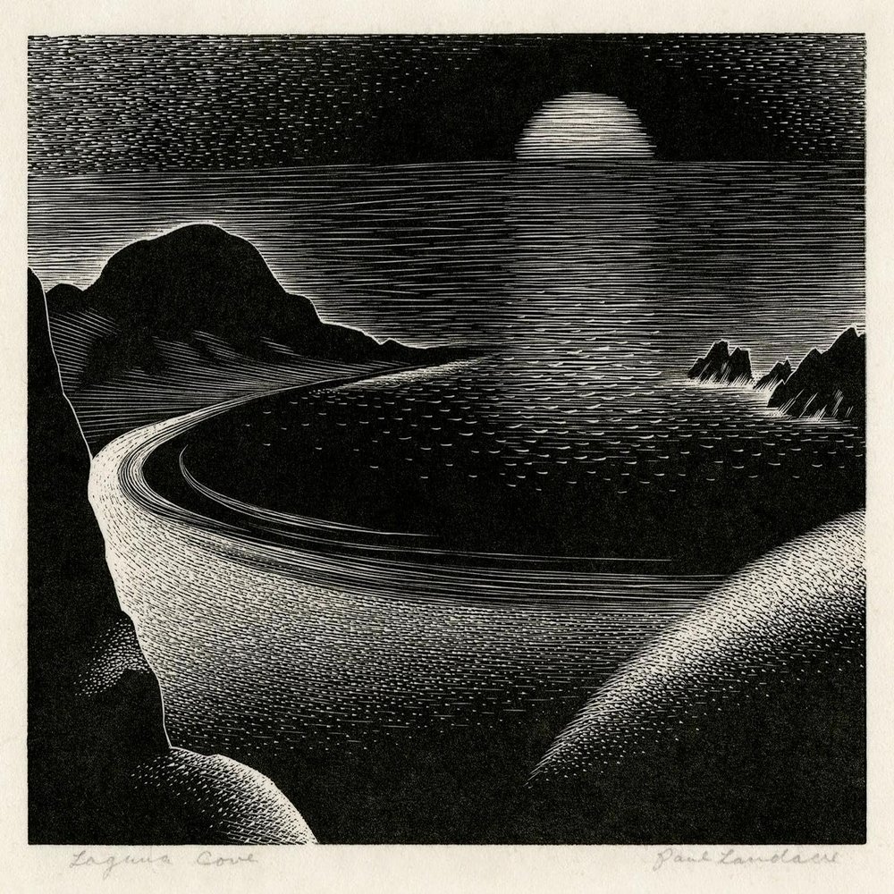 Paul Landacre : Laguna Cove : 1930 : Archival Quality Art Print
