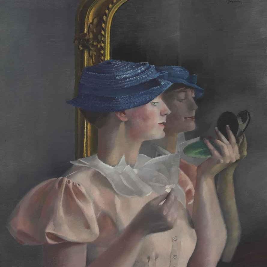 Conrad Felixmller : Londa in Front of the Mirror : Archival Quality Art Print