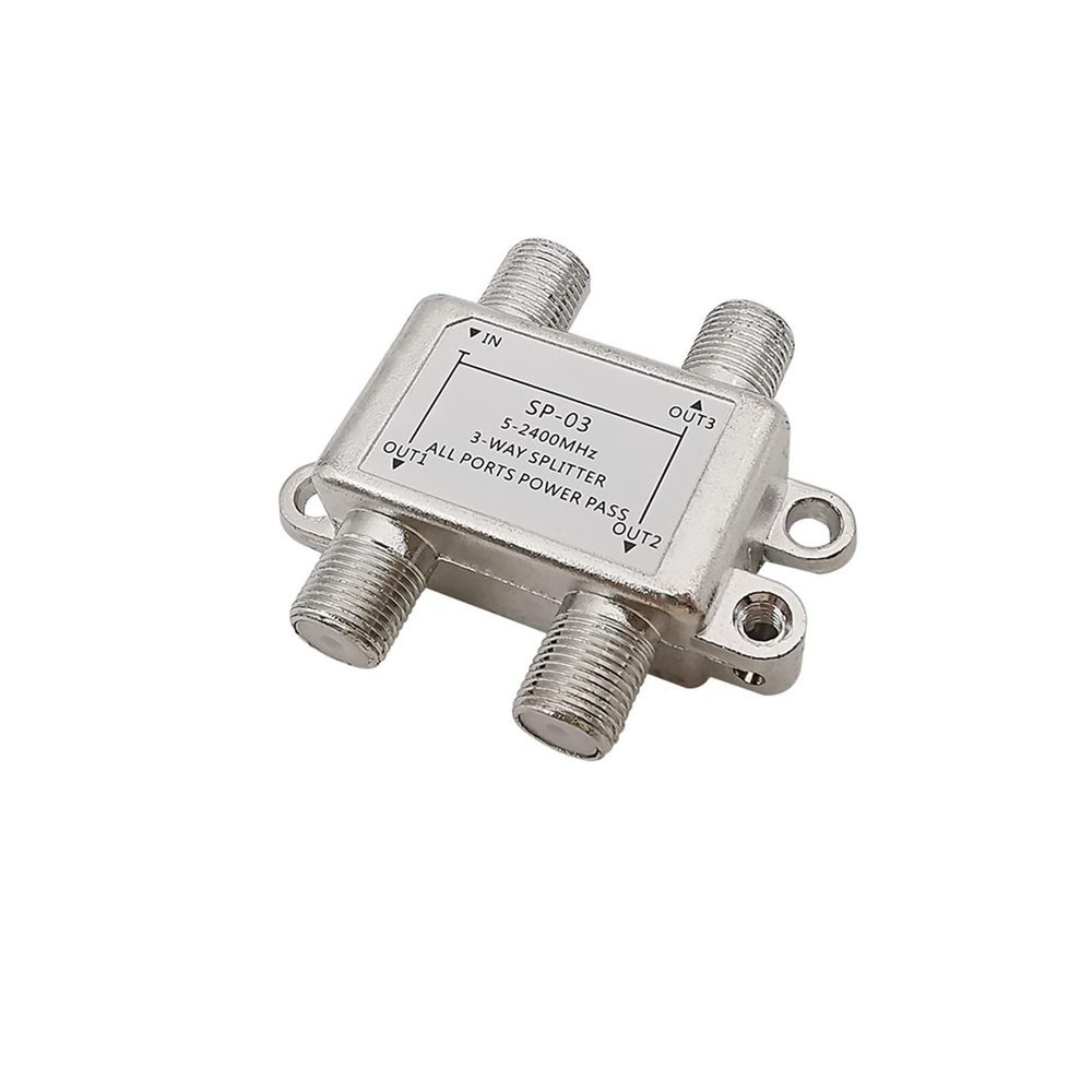 2/3/4 Way Channel TV Satellite Splitter 5-2400MHz F Type Female Jack Satellites an/Ten';na Cable TV Splitter Distributor(3 Way)