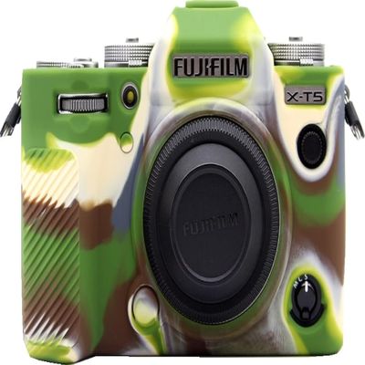 X-T5 Case, BMAOLLONGB Fullbody Ultra-Thin Lightweight Rubber Soft Silicone Housing Case Bag Cover for Fujiflim X-T5 XT5 (Green)