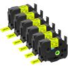6-Pack 0.94" 24mm Compatible with Brother P-Touch TZe-C51 Black on Yellow, Fluorescent Laminated 16.4ft(5m) Length Label Tape Compatible with Brother PTD600 PT-P710BT PT-P750W PT-H500LI PT-P750WVP view 1