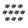 10Pcs DC Power Supply Female Socket Connector 5.5x2.5mm / 5.5x2.1mm / 3.5x1.3mm DC Jack 2 Leg Terminal Adapter with Nut Mounting(5.5x2.5mm) view 1