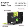2-set 0.23" Compatible with Brother P-Touch TZe-C11 TZ-C11 6mm Label Tape Black Text Fluorescent Yellow Laminated 16.4ft 5m Label Tape Compatible with Brother Printer PT-D210 PT-D220 PT-H110 PT-D400 view 2