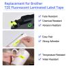 2-set 0.23" Compatible with Brother P-Touch TZe-C11 TZ-C11 6mm Label Tape Black Text Fluorescent Yellow Laminated 16.4ft 5m Label Tape Compatible with Brother Printer PT-D210 PT-D220 PT-H110 PT-D400 view 3
