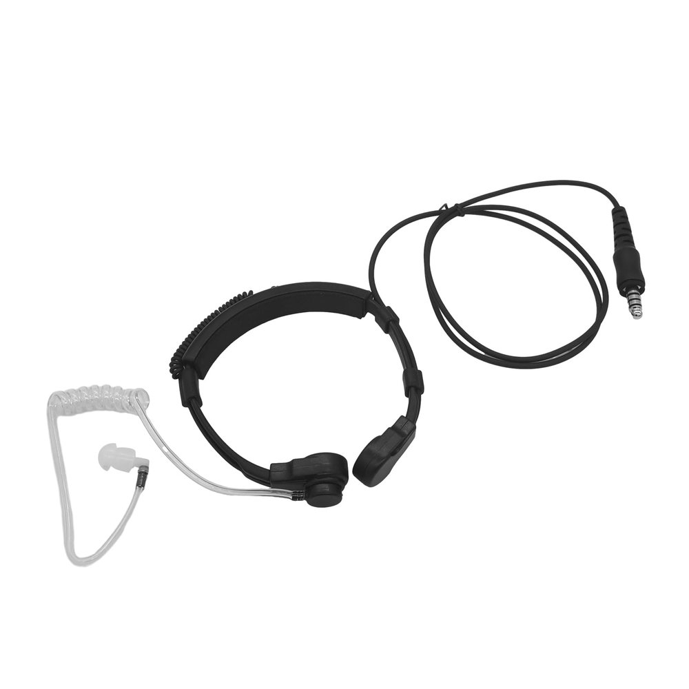 Pdflie 7.1 7.0 mm Flexible Throat Mic Headset Neck Mic Bone Conduction Microphone Compatible for Civilian Wired U94 Tactical Ptt (Black)