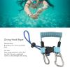 Fockety Diving Lanyard, Stainless Steel Spring Coiled Lanyard with Quick Release Buckle for Cameras and Dive Lights, Diving Camera Anti Lost Strap for Underwater Diving Tool view 2