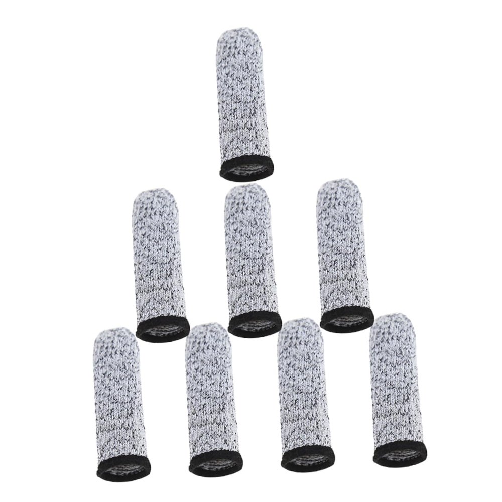 Healeved 12pairs Cut Resistant Finger Sleeve Protectors Reusable Finger Covers for Carving Breathable and for Handling and Crafting Tasks