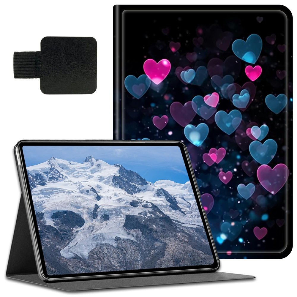 BFDHGQZC for 6.8" Kindle Paperwhite (11th Generation-2021,Shockproof Stand Protive Cover with Pen Holder and Auto Wake/Sleep for Kindle Paperwhite 2021 Signature Edition,Colorful Heart Shape