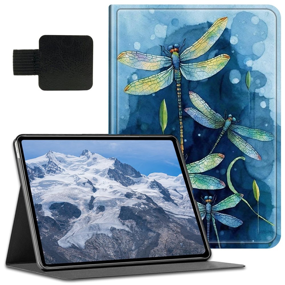 BFDHGQZC for Kindle Scribe 10.2 Inch (2022/2024 Released),Shockproof Stand Protive Cover with Pen Holder and Auto Wake/Sleep for Kindle Scribe 10.2" 2022,Dragonfly