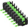 8 Pack Cruxer Replacement for P-Touch TZe-D41 TZ-D41 TZeD41 TZD41 0.7" 18mm Black Text Green Fluorescent Laminated Compatible with ptouch PTD600 PT-P710BT PTD400 PT2200 PT550 PT2730VP Label Marker view 1