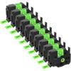 10 Pack Cruxer Replacement for P-Touch TZe-D41 TZ-D41 TZeD41 TZD41 0.7" 18mm Black Text Green Fluorescent Laminated Compatible with ptouch PTD600 PT-P710BT PTD400 PT2200 PT550 PT2730VP Label Marker view 1