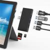 Surface Pro 6/Pro 5/Pro 4 Docking Station USB Hub with HDMI - Surface Pro 4/5/6 Accessories dongle SD Micro Card Memory Card Readers Dock, Surface Pro 4K HDMI Adapter with 1 x USB3.0 + 2 x USB2.0 Port view 1
