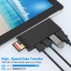 Surface Pro 6/Pro 5/Pro 4 Docking Station USB Hub with HDMI - Surface Pro 4/5/6 Accessories dongle SD Micro Card Memory Card Readers Dock, Surface Pro 4K HDMI Adapter with 1 x USB3.0 + 2 x USB2.0 Port view 3
