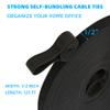 NBTORCH 125 ft x 1/2 inch Hook and Loop Roll, Reusable Fastening Cable Ties, Multi-purpose Cable Management Wire Ties Cable Straps for Organizing Home, Office and Data Centers view 2