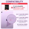 BQSS for iPad Air 11 Inch Case with Keyboard M3/M2 (2025/2024), Wireless Keyboard Case for iPad Air 10.9 Inch 5th/4th Generation (2022/2020) Detachable for iPad Pro 1st Case with Pencil Holder Purple view 2